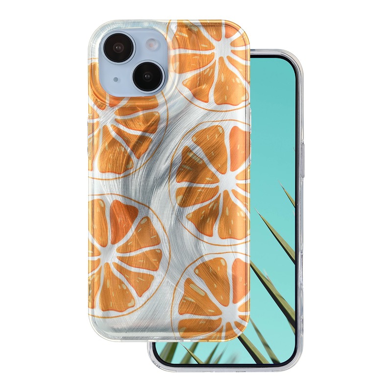 Ultra Trendy Summer case for iPhone 15 6,1" orange