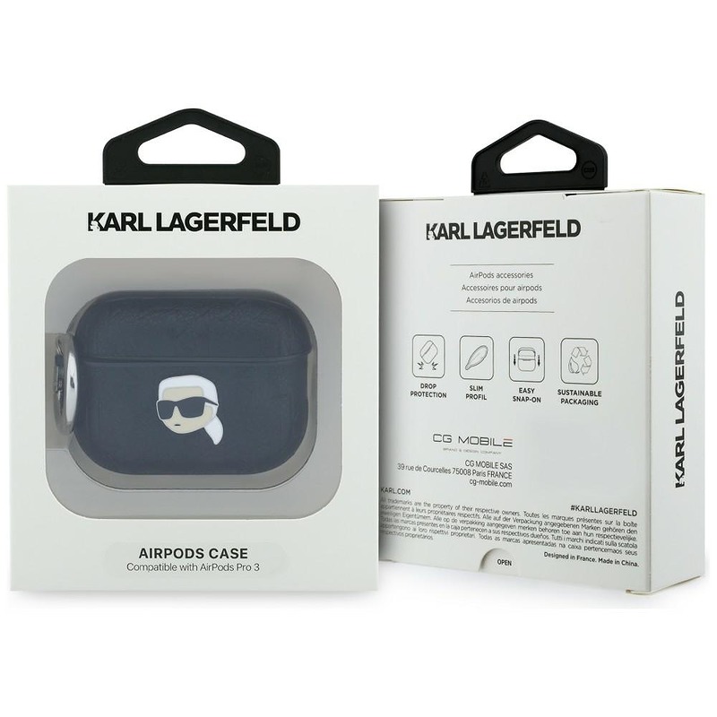 Karl Lagerfeld Monogram Karl Head for AirPods Pro 3 black - Billede 4
