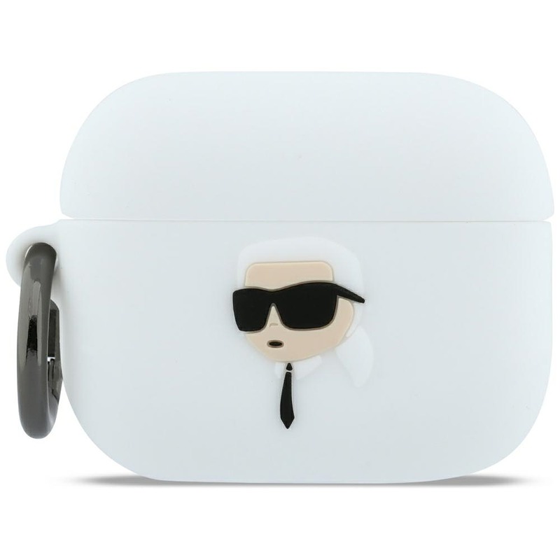 Karl Lagerfeld Silicone Karl Head 3D case for AirPods Pro 3 white