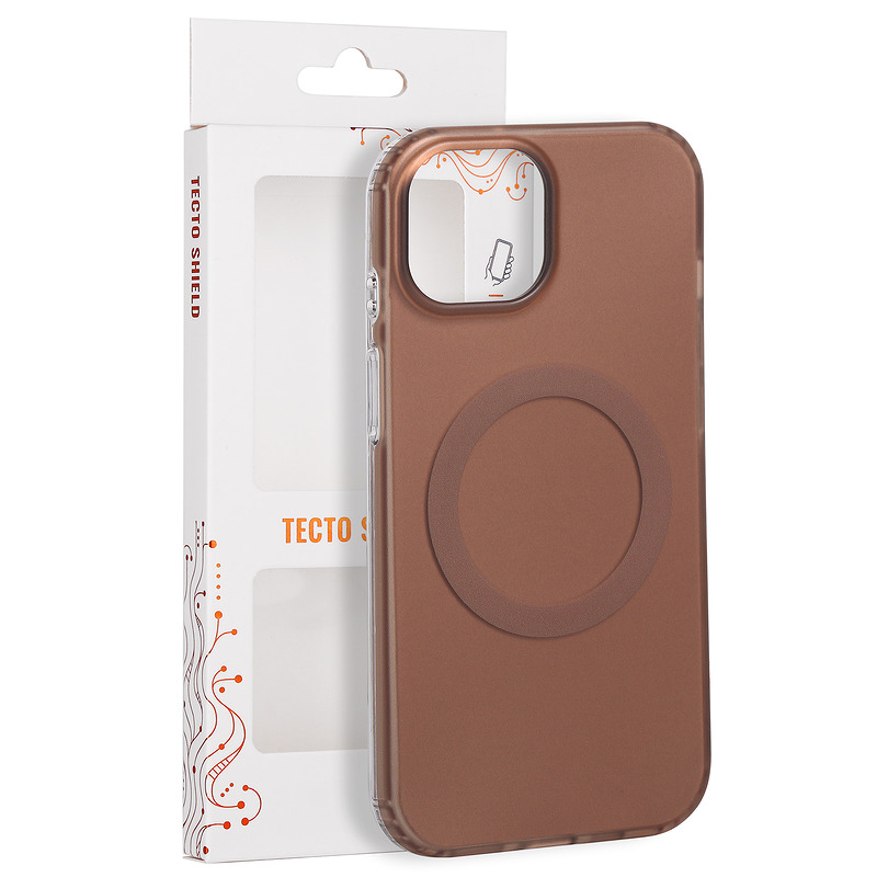 Tecto Shield Mistiq Mag case for iPhone 15 6,1" brown