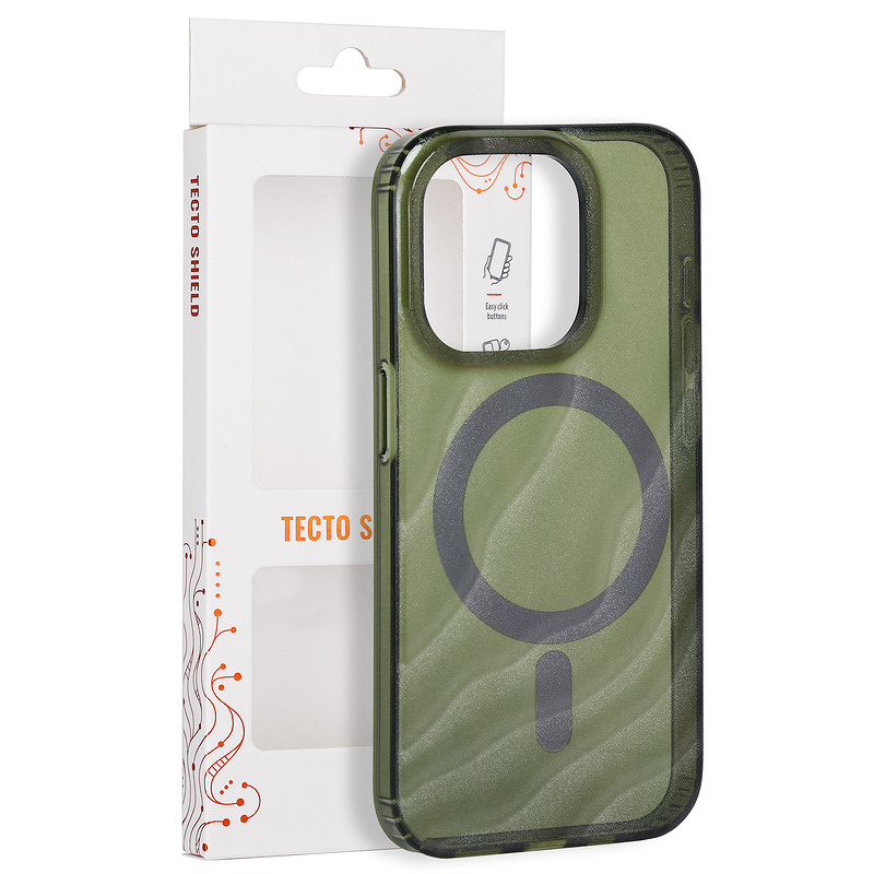 Tecto Shield Desert Mag case for iPhone 15 Pro 6,1" dark olive
