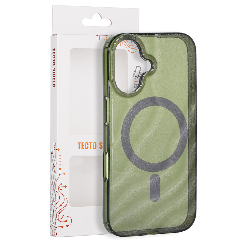 Tecto Shield Desert Mag case for iPhone 16 6,1" dark olive