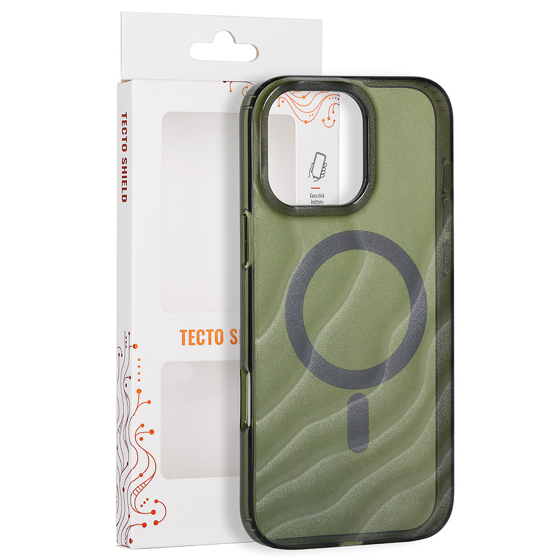 Tecto Shield Desert Mag case for iPhone 16 Pro Max 6,9" dark olive