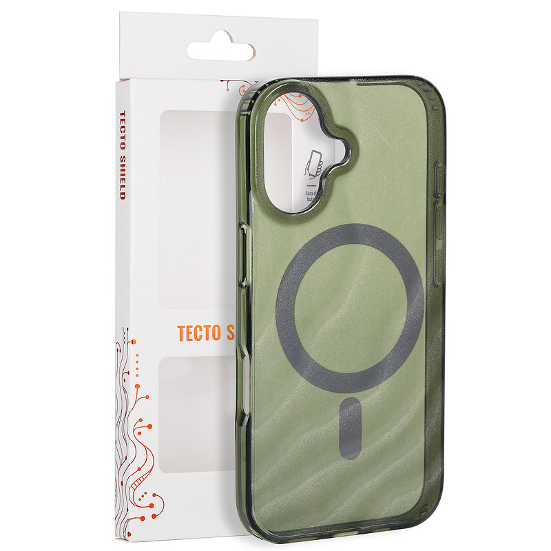 Tecto Shield Desert Mag case for iPhone 17 6,3" dark olive