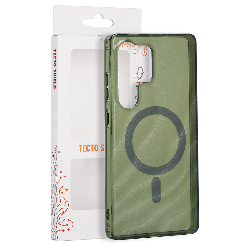 Tecto Shield Desert Mag case for Samsung Galaxy S25 Ultra dark olive