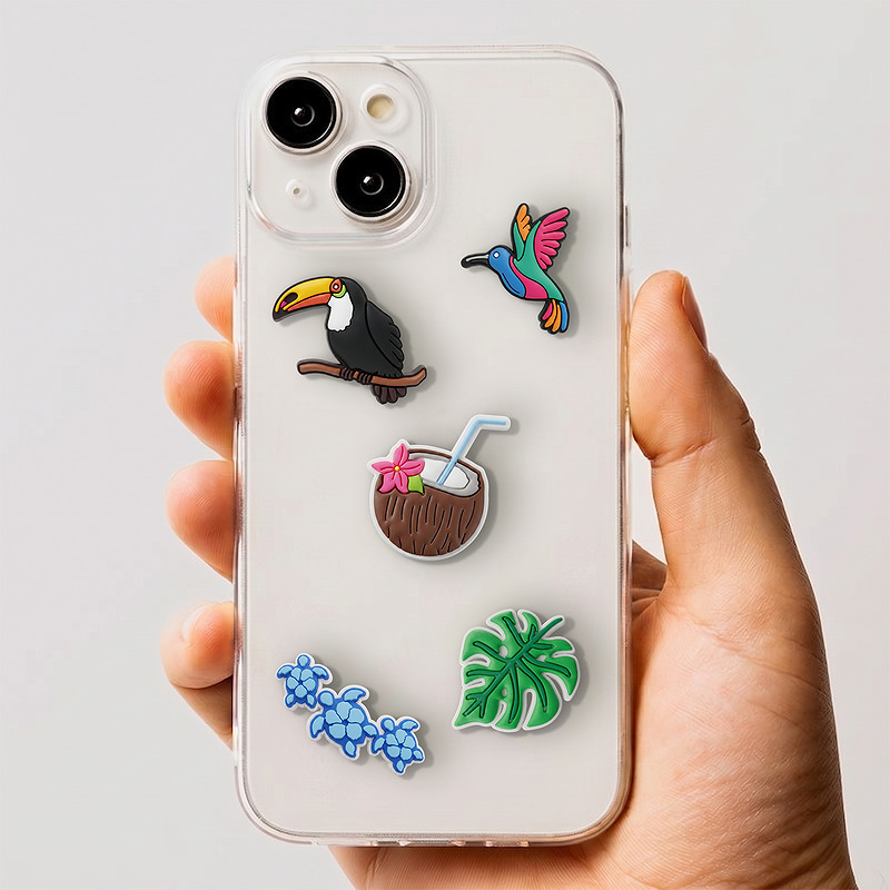 3D Sticker Tropical birds 5pcs set - Billede 3