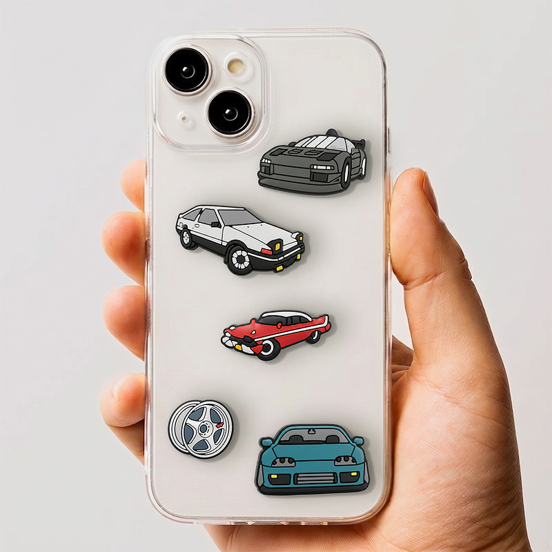 3D Sticker Fast cars 5pcs set - Billede 3