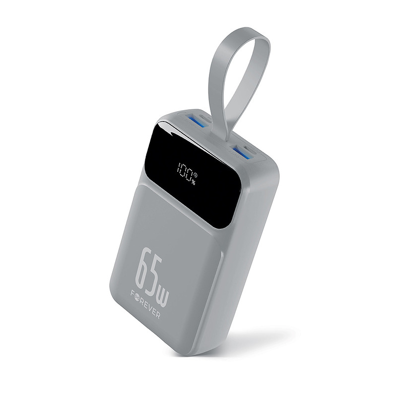 Forever power bank Vibe-TB65 PD QC 65W 20000 mAh silver - Billede 2