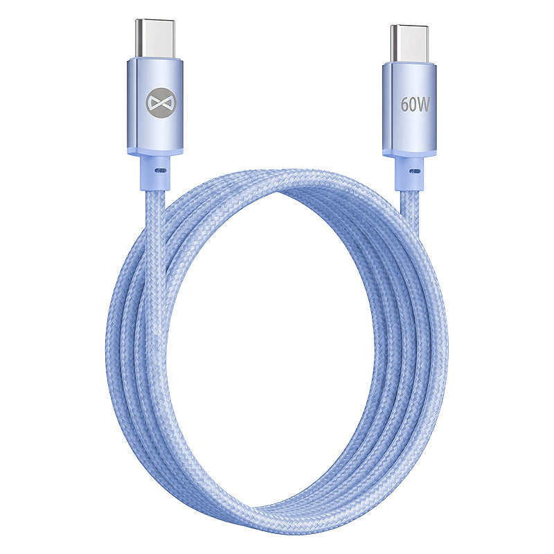 Forever Vibe cable USB-C - USB-C 1,0 m 60W sky blue