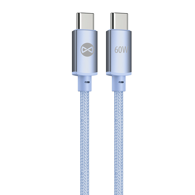 Forever Vibe cable USB-C - USB-C 1,0 m 60W sky blue - Billede 2