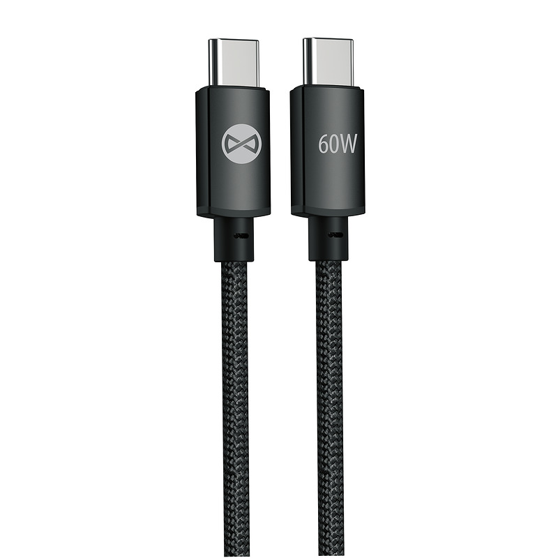 Forever Vibe cable USB-C - USB-C 1,0 m 60W dark grey - Billede 2