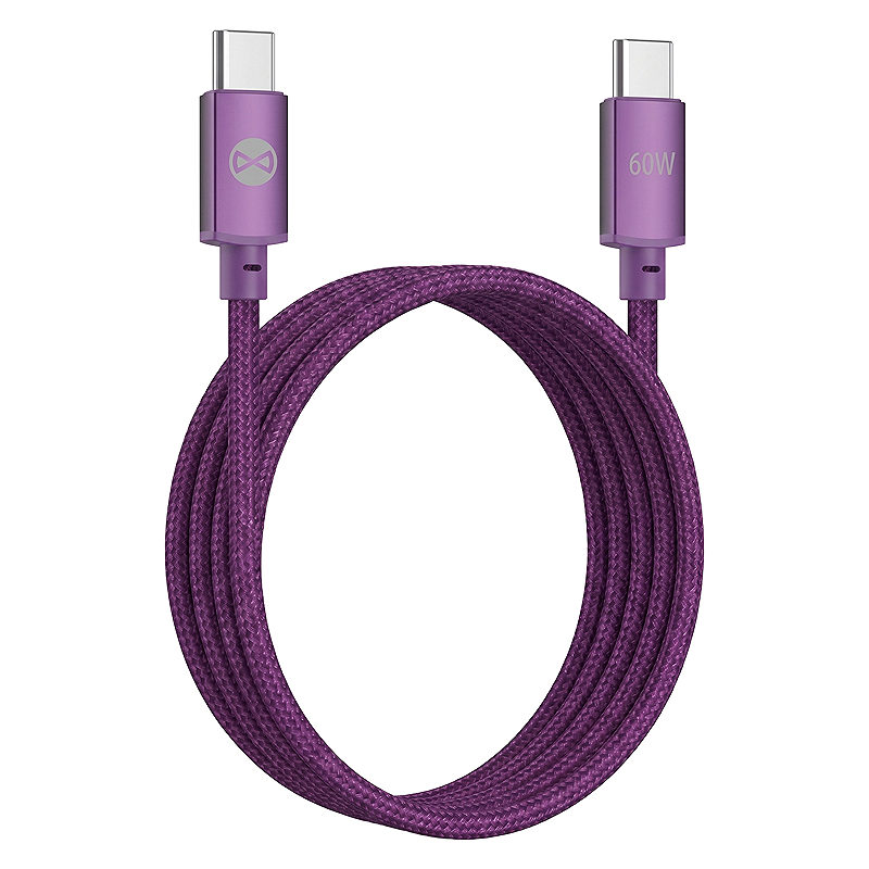 Forever Vibe cable USB-C - USB-C 1,0 m 60W dark cherry