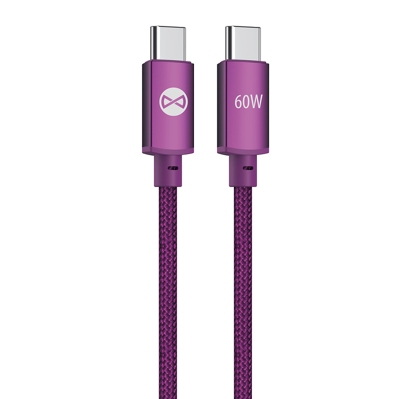 Forever Vibe cable USB-C - USB-C 1,0 m 60W dark cherry - Billede 2