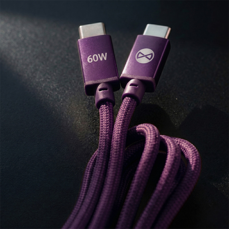 Forever Vibe cable USB-C - USB-C 1,0 m 60W dark cherry - Billede 5
