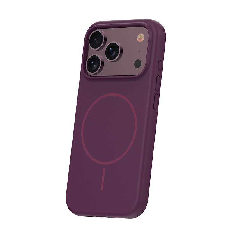Silicone Thin Mag case for iPhone 17 Pro 6,3" / iPhone 18 Pro 6,3" dark cherry - Billede 2