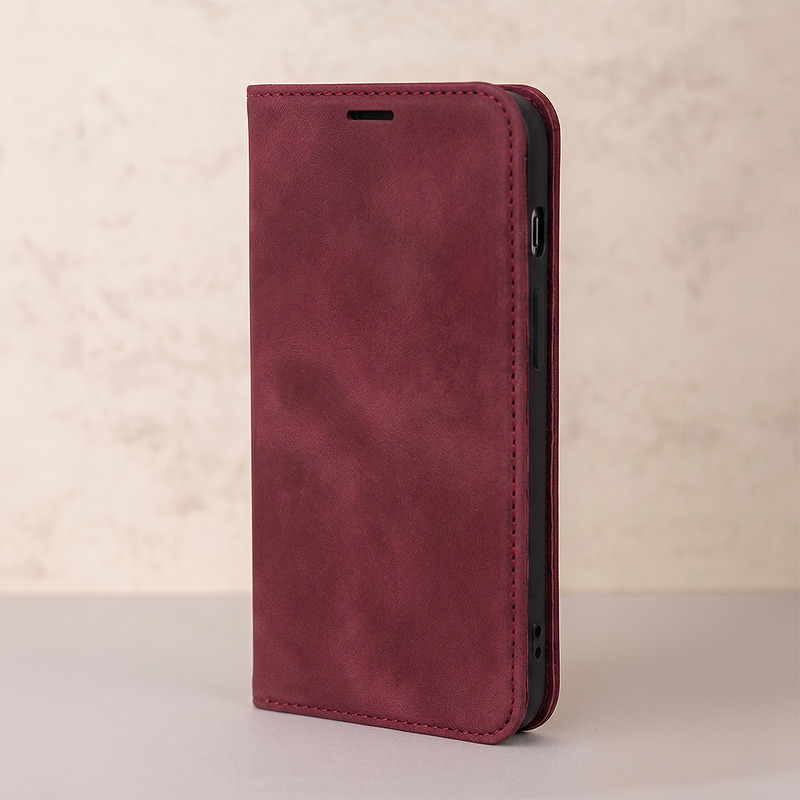 Smart Suede case for iPhone 17 Pro 6,3" / iPhone 18 Pro 6,3" maroon - Billede 5