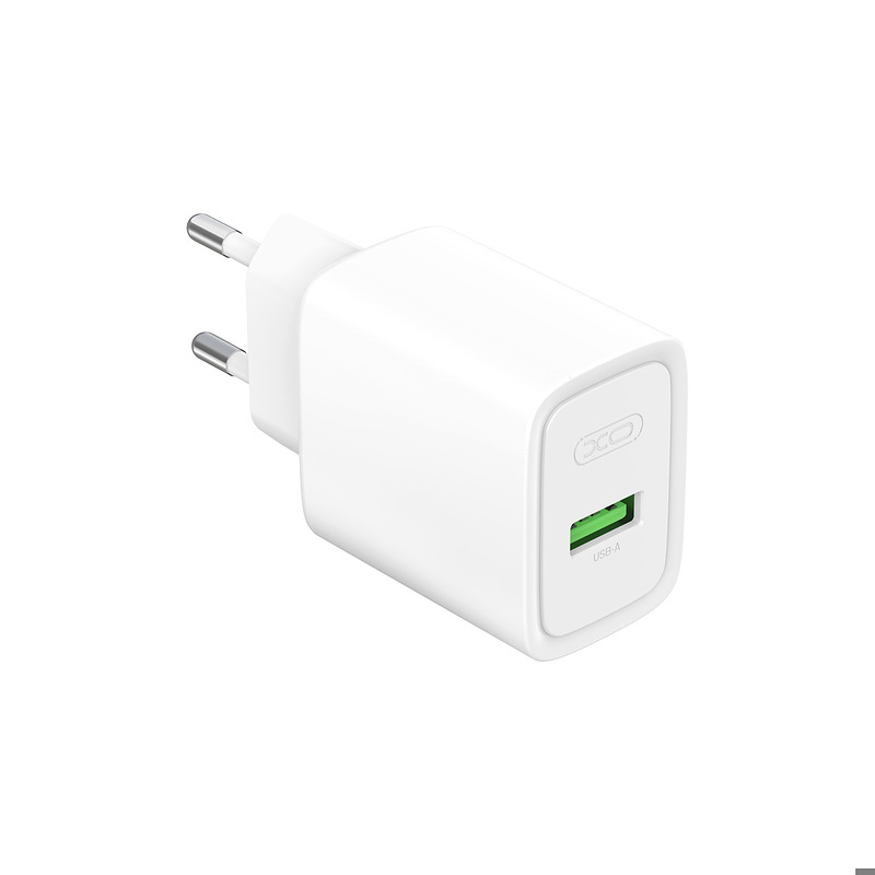 XO wall charger CE50 QC 18W 1x USB white + cable Lightning - Billede 3