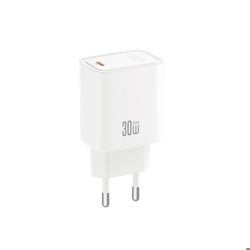 XO wall charger CE53 PD 30W 1x USB-C white + USB-C - USB-C cable - Billede 2