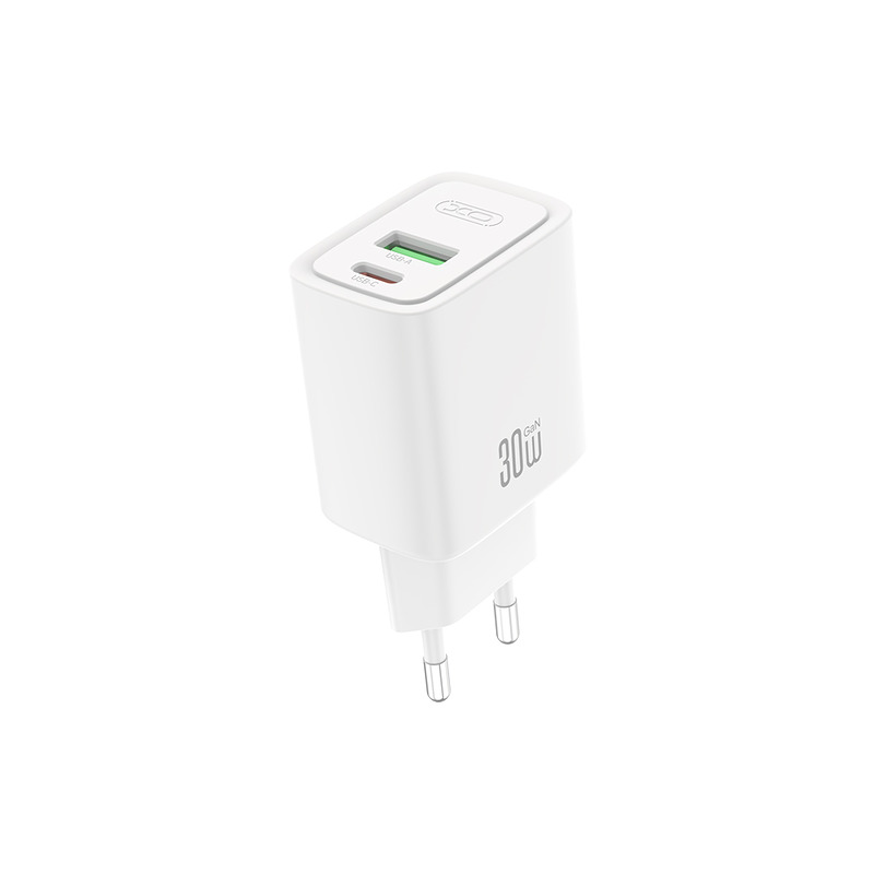 XO wall charger CE54 PD 30W 1x USB-C 1x USB white - Billede 2