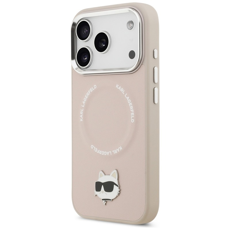 Karl Lagerfeld case for iPhone 17 Pro Max 6,9" Choupette Pin MagSafe pink - Billede 2