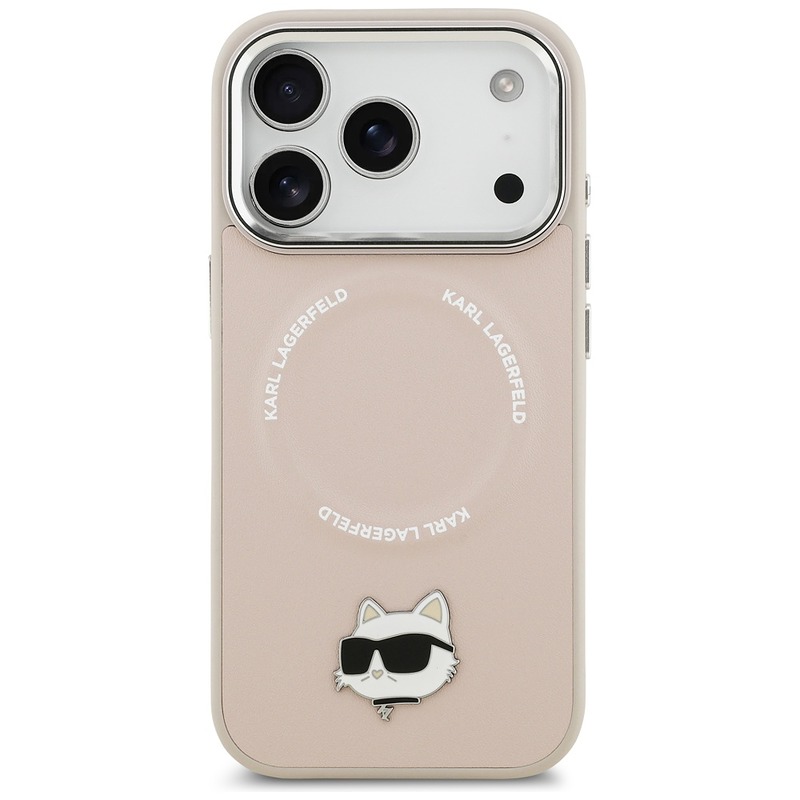 Karl Lagerfeld case for iPhone 17 Pro Max 6,9" Choupette Pin MagSafe pink - Billede 3