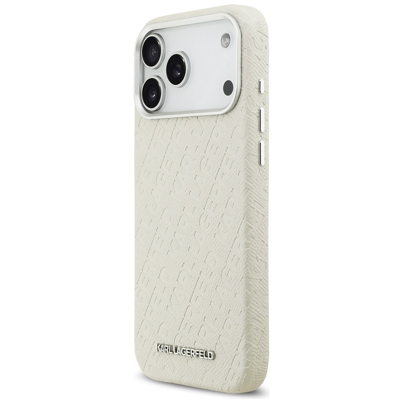 Karl Lagerfeld case for iPhone 17 Pro Max 6,9" FW Stamped Karl MagSafe beige - Billede 2