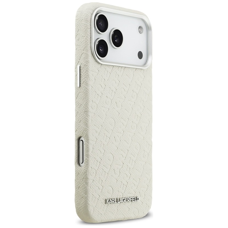 Karl Lagerfeld case for iPhone 17 Pro Max 6,9" FW Stamped Karl MagSafe beige - Billede 4