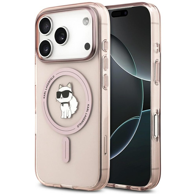 Karl Lagerfeld case for iPhone 17 Pro 6,3" IML Choupette MagSafe pink