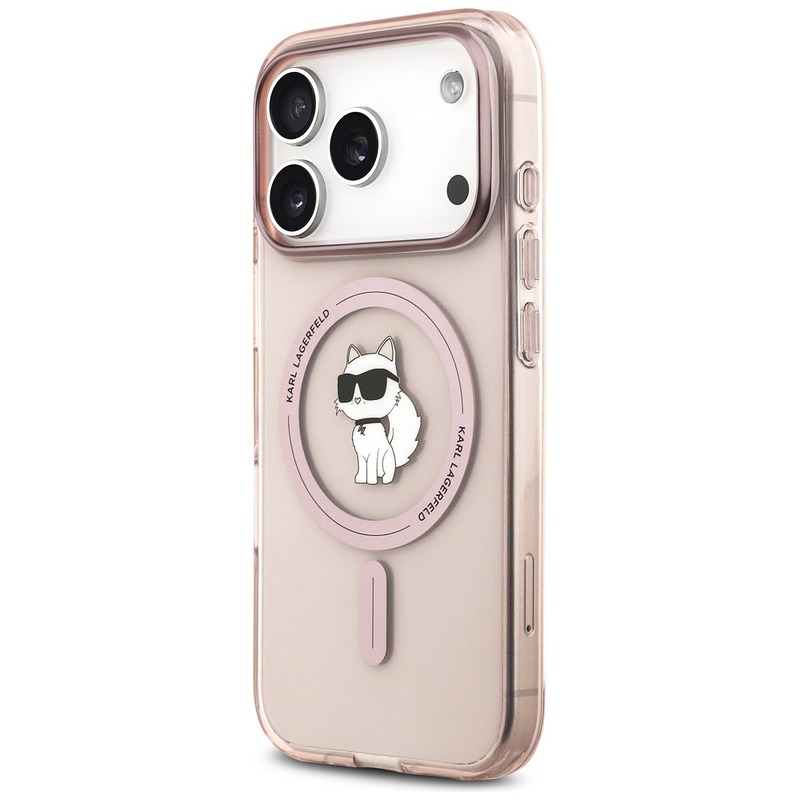 Karl Lagerfeld case for iPhone 17 Pro 6,3" IML Choupette MagSafe pink - Billede 2