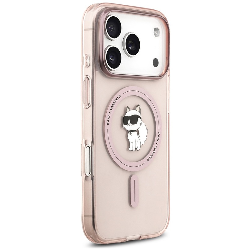 Karl Lagerfeld case for iPhone 17 Pro 6,3" IML Choupette MagSafe pink - Billede 4