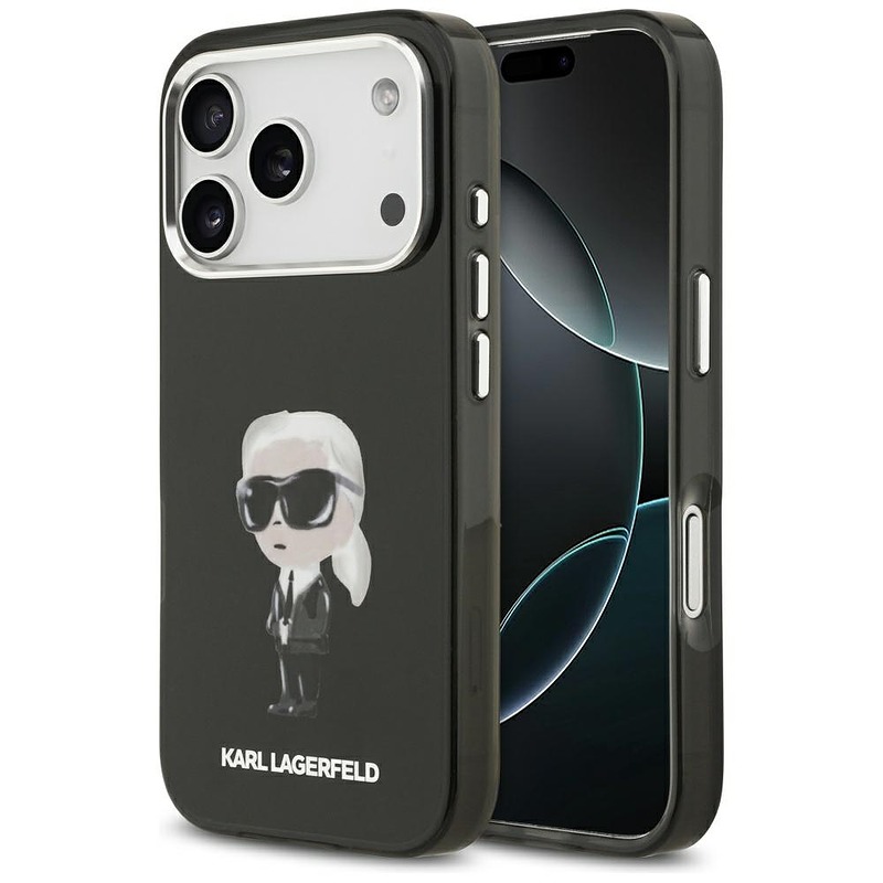 Karl Lagerfeld case for iPhone 17 Pro 6,3" IML Aquarelle Karl & Logo MagSafe black