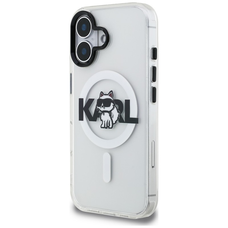 Karl Lagerfeld case for iPhone 17 6,1" IML Choupette Sketch Logo MagSafe transparent - Billede 2
