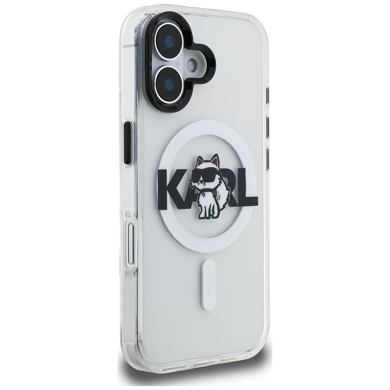 Karl Lagerfeld case for iPhone 17 6,1" IML Choupette Sketch Logo MagSafe transparent - Billede 4