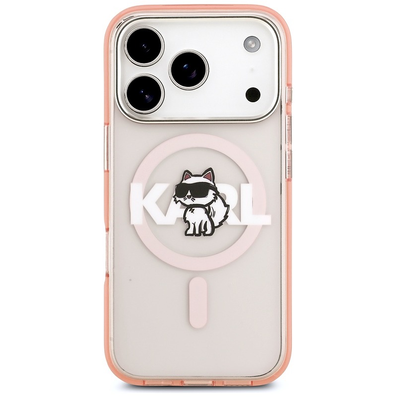 Karl Lagerfeld case for iPhone 17 Pro 6,3" IML Choupette Sketch Logo MagSafe pink - Billede 3