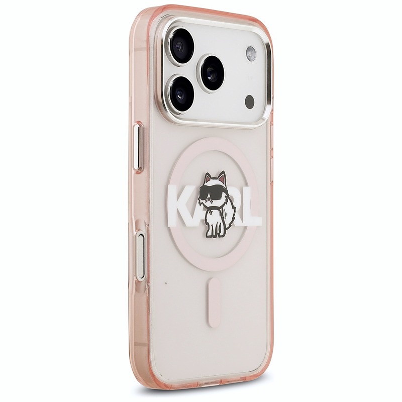 Karl Lagerfeld case for iPhone 17 Pro 6,3" IML Choupette Sketch Logo MagSafe pink - Billede 4