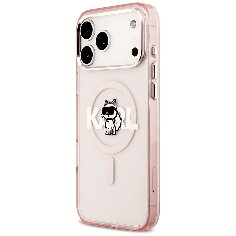 Karl Lagerfeld case for iPhone 17 Pro Max 6,9" IML Choupette Sketch Logo MagSafe pink - Billede 2