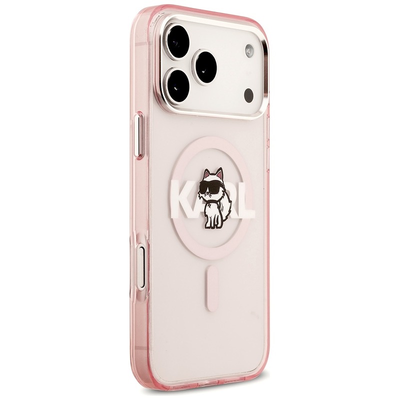 Karl Lagerfeld case for iPhone 17 Pro Max 6,9" IML Choupette Sketch Logo MagSafe pink - Billede 4