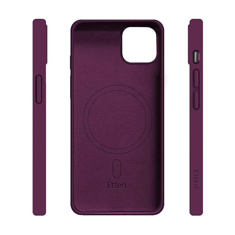 Etteri Silicone Mag case for iPhone 15 6,1" dark cherry - Billede 4