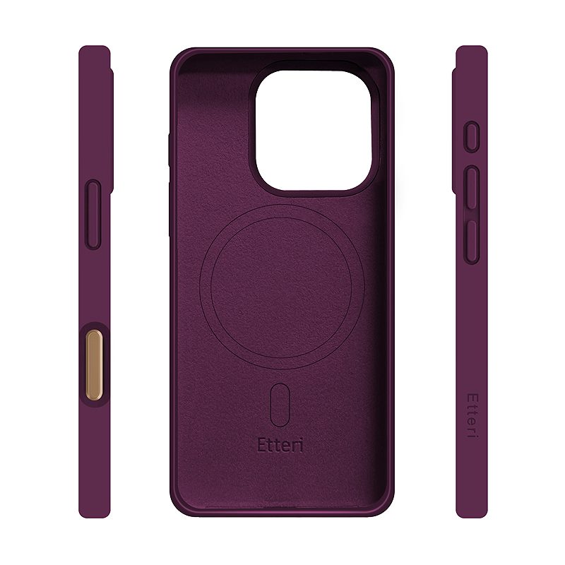 Etteri Silicone Mag case for iPhone 16 Pro 6,3" dark cherry - Billede 4