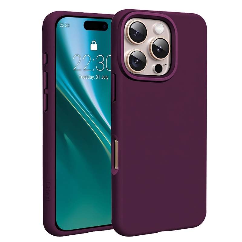 Etteri Silicone Mag case for iPhone 16 Pro Max 6,9" dark cherry
