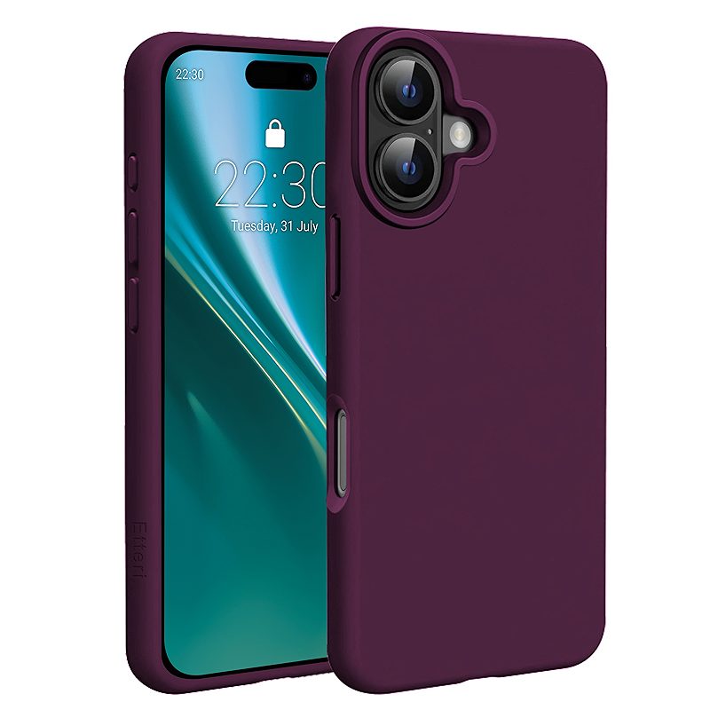 Etteri Silicone Mag case for iPhone 17 6,3'' dark cherry