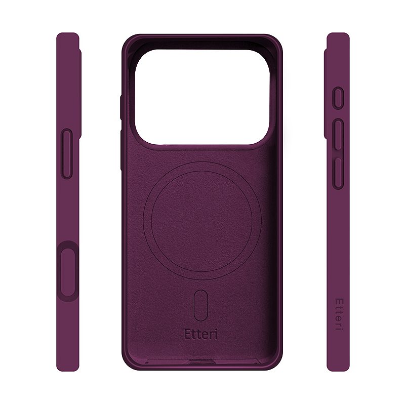 Etteri Silicone Mag case for iPhone 17 Pro Max / 18 Pro Max 6,9'' dark cherry - Billede 4