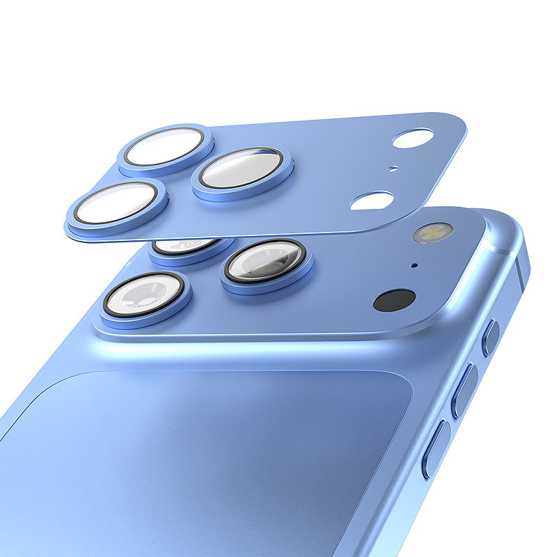 Etteri full camera lens guard for iPhone 18 Pro Max sky blue