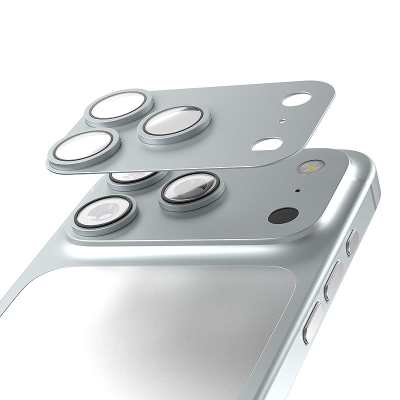 Etteri full camera lens guard for iPhone 18 Pro silver