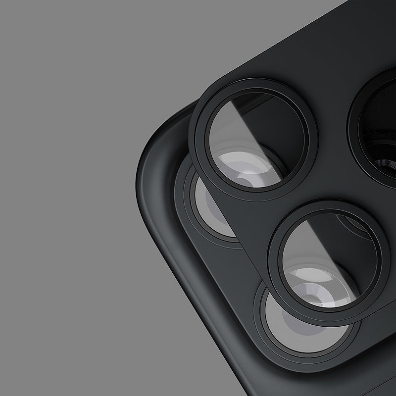 Etteri full camera lens guard for iPhone 18 Pro dark grey - Billede 3