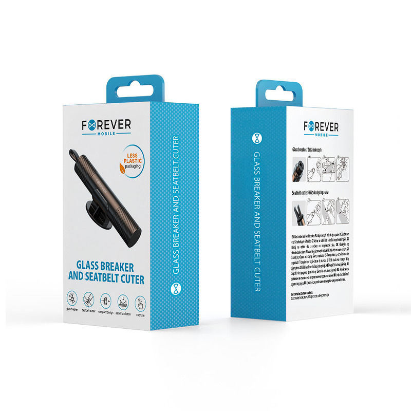 Forever glass breaker and seatbelt cutter GB-01 black - Billede 3