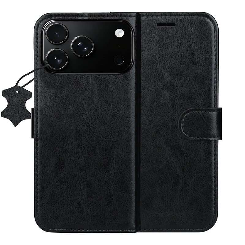 Smart Luxe leather case for iPhone 17 Pro 6,3" / 18 Pro 6,3" black