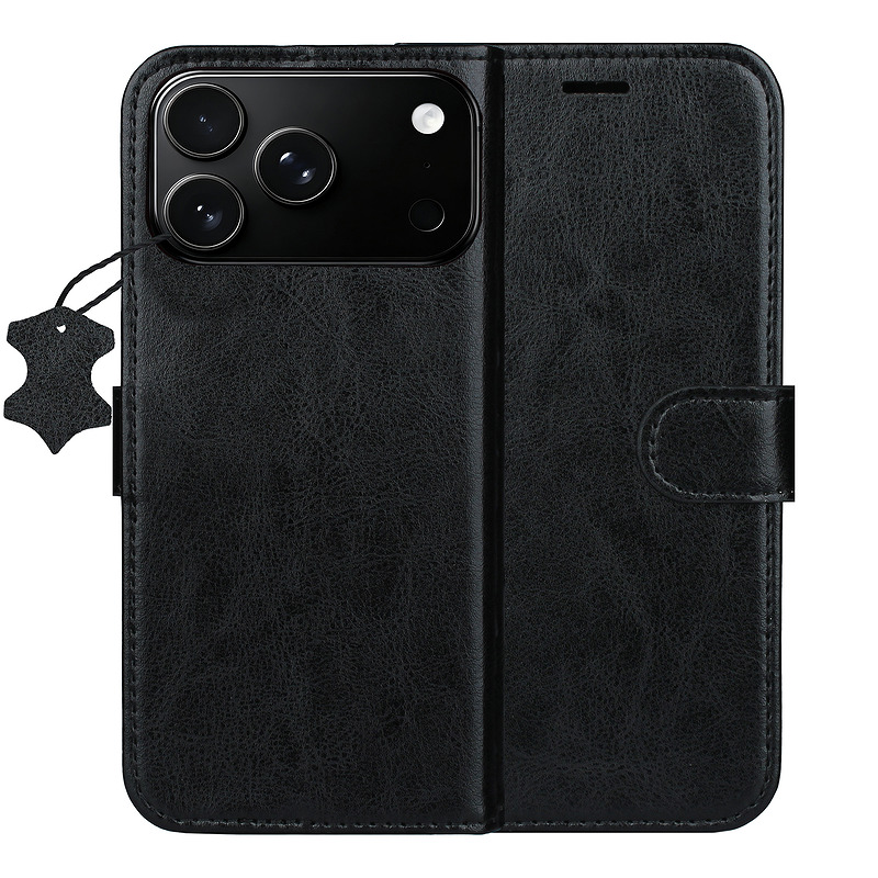 Smart Luxe leather case for iPhone 17 Pro Max 6,9" / 18 Pro Max 6,9" black