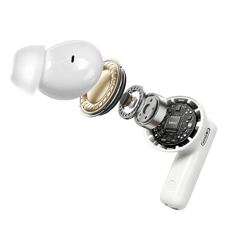 BWOO Wireless Headphone ANC + ENC TWS BO-BW52WH white - Billede 4