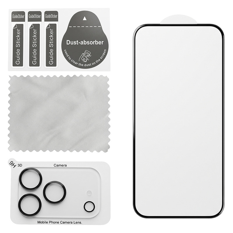 Tecto Shield protective kit for iPhone 15 6,1" (case + tempered glass + camera lens protector) - Billede 3